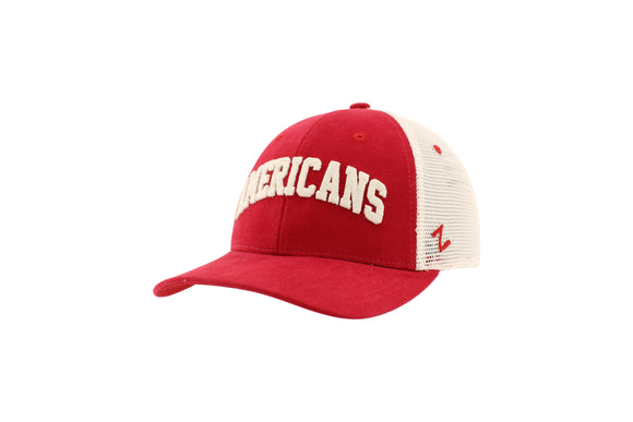 Allen Americans Red and White Trucker Hat