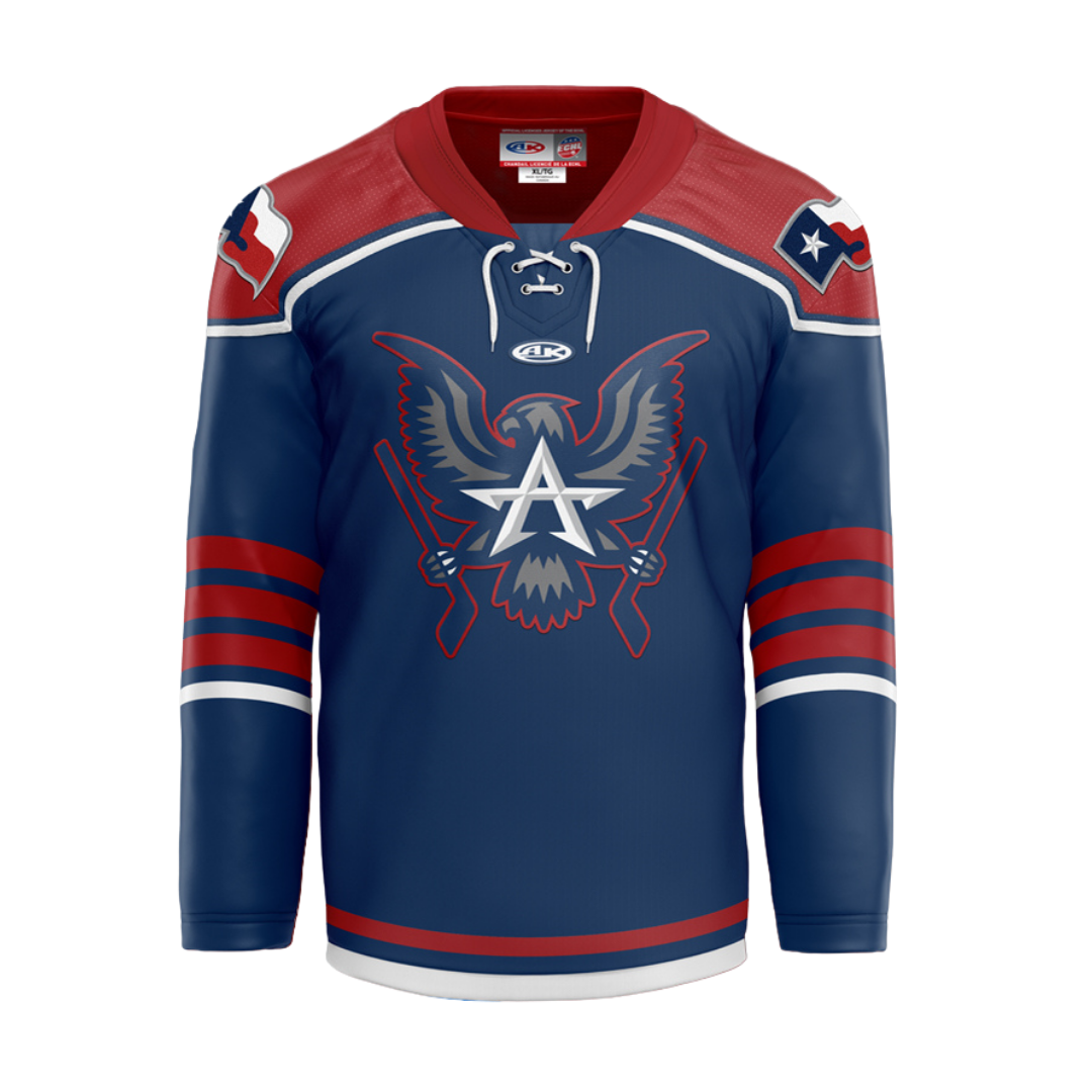 Allen Americans Youth Navy Eagle Jersey 2022-23 - Replica – Americans Team  Store