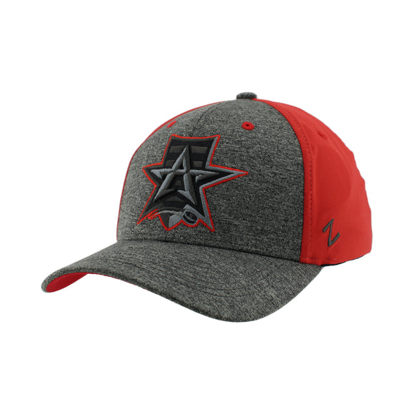 Allen Americans Zephyr Heather Charcoal/Red Fitted Hat