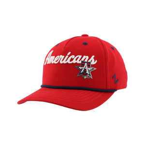 Allen Americans Zephyr Red w/ Rope Adjustable Hat