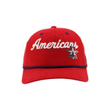 Allen Americans Zephyr Red w/ Rope Adjustable Hat