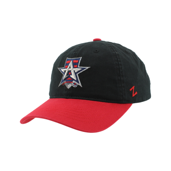 Allen Americans Zephyr Black/Red Colorblock Adjustable Hat