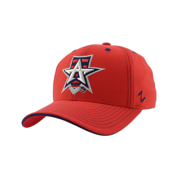 Allen Americans Zephyr Hype Red/Navy Trim Fitted Hat