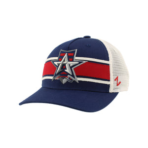 Allen Americans Zephyr Striped Trucker Adjustable Hat