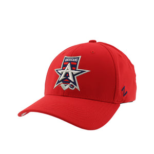 Allen Americans Hockey Fitted Hat Red