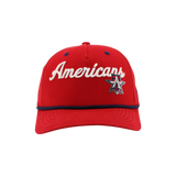 Allen Americans Zephyr Red w/ Rope Adjustable Hat