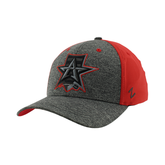 Allen Americans Zephyr Heather Charcoal/Red Fitted Hat