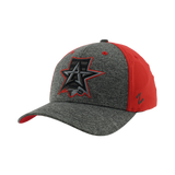 Allen Americans Zephyr Heather Charcoal/Red Fitted Hat