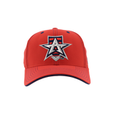 Allen Americans Zephyr Hype Red/Navy Trim Fitted Hat