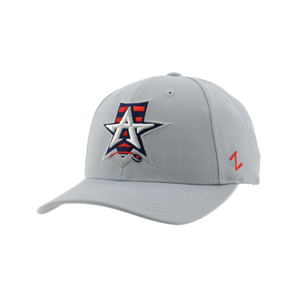Allen Americans Zephyr Light Gray Shield Adjustable Hat