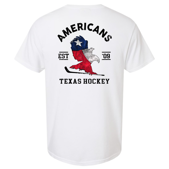 White Comfort Colors Eagle Pocket T-Shirt