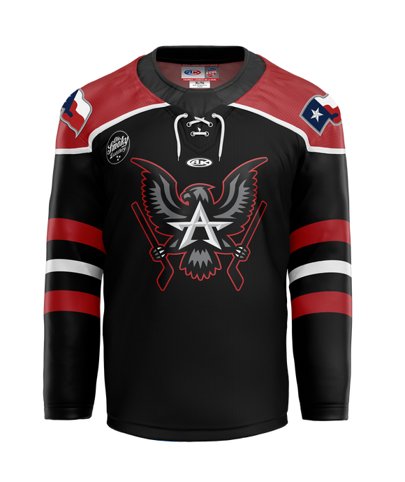 New! Official Black Replica Lace Up Game Jersey