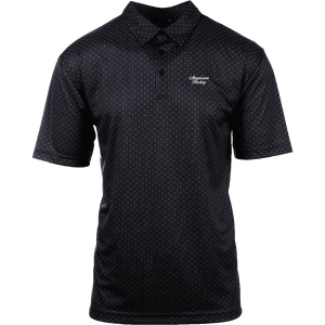 Black Dot Script Polo