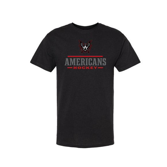 Allen Americans Blackout Hockey Text Tee