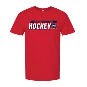 Allen Americans Red/Navy Stripe Bar T-Shirt