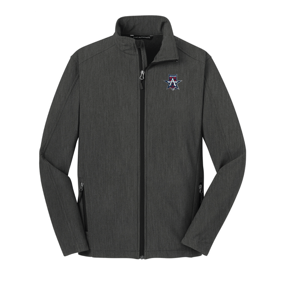 Allen Americans Black Charcoal Embroidered Soft Shell Jacket