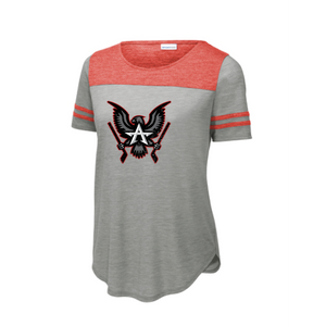 Allen Americans Women's Red/Grey Heather PosiCharge Tri-Blend Wicking Fan Tee