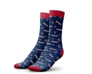 Allen Americans Navy Printed Socks