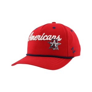 Allen Americans Zephyr Red w/ Rope Adjustable Hat