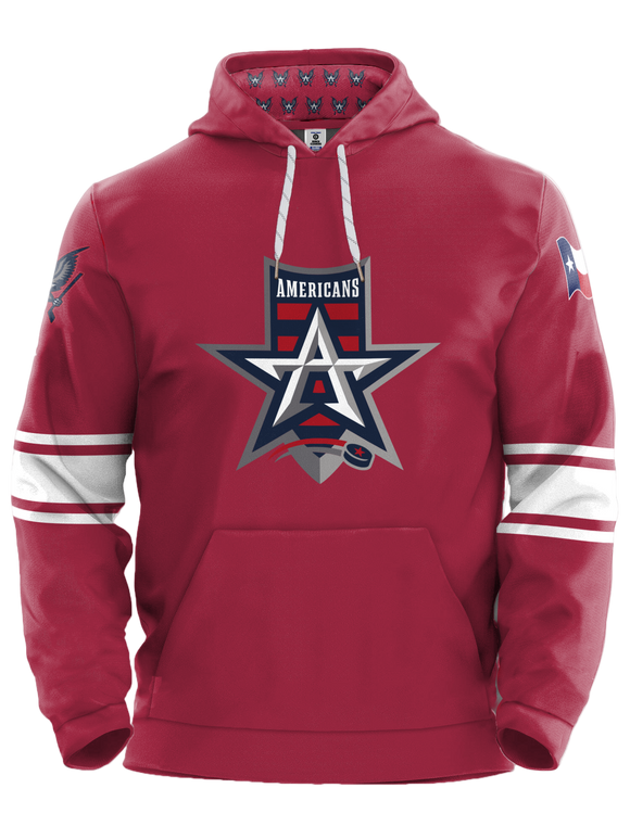 Red Sublimated Jersey Hoodie
