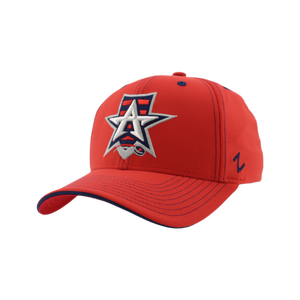 Allen Americans Zephyr Hype Red/Navy Trim Fitted Hat
