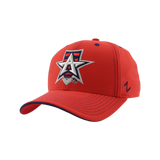 Allen Americans Zephyr Hype Red/Navy Trim Fitted Hat
