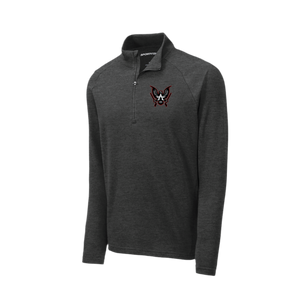 Allen Americans Blackout Embroidered Heather Black 1/4 Zip Pullover