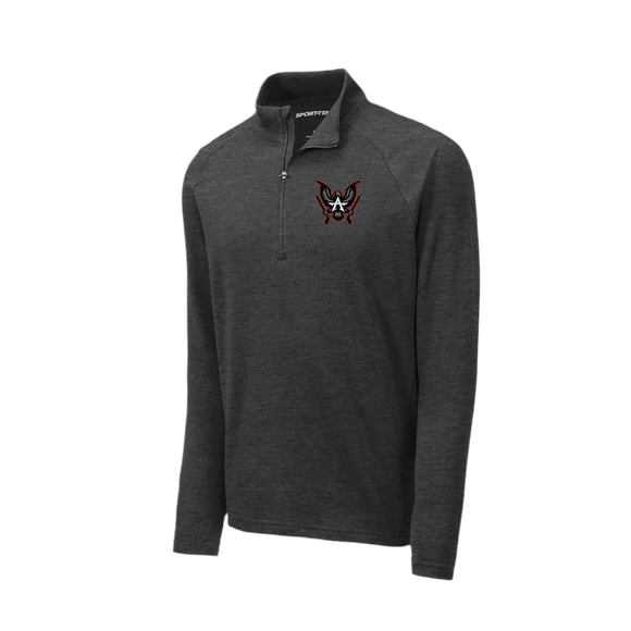 Allen Americans Blackout Embroidered Heather Black 1/4 Zip Pullover