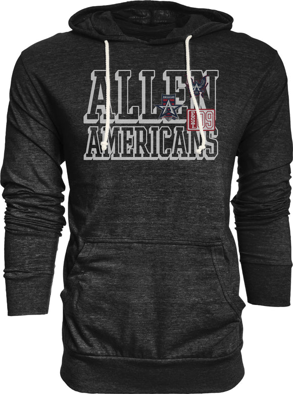 Allen Americans Dark Grey Hooded Long Sleeve Tee