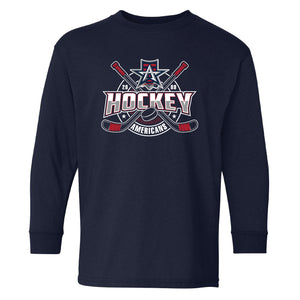Youth Navy LS Tee
