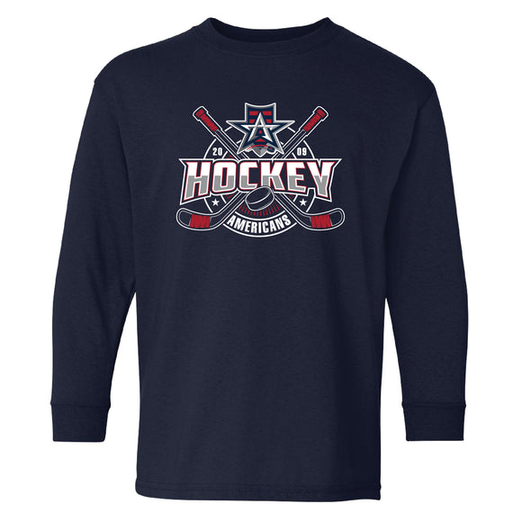 Youth Navy LS Tee