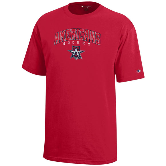 Allen Americans Youth Arch Text Tee Red