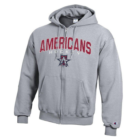 Allen Americans Full Zip Hoodie (Grey)