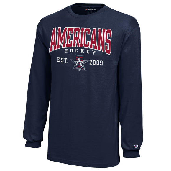 Allen Americans Youth Arch Navy Tee