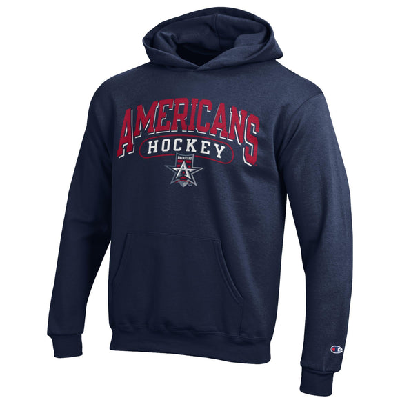 Allen Americans Youth Navy Arch Logo Hoodie
