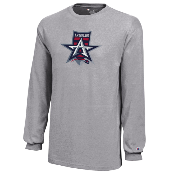 Youth Champion Grey Logo LS Tee