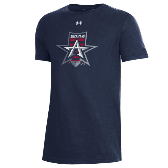 Youth UA Navy SS Logo Tee