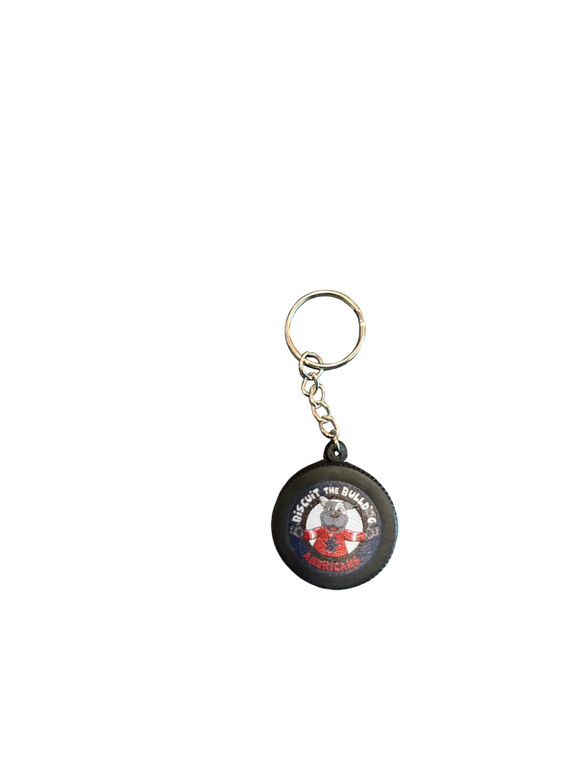 Allen Americans Biscuit Hockey Puck Keychain