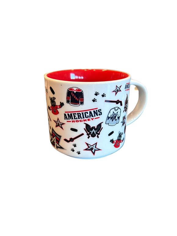 Allen Americans White/Red Ceramic Coffee Mug