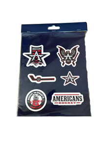 Allen Americans Team Logo Sticker Sheet