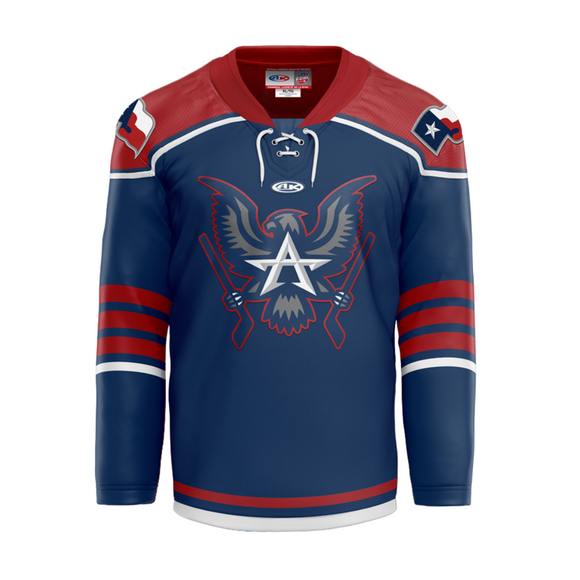 Allen Americans Youth Navy Eagle Jersey 2022-23 - Replica