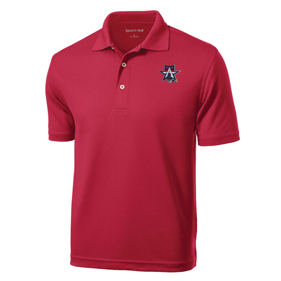 Allen Americans Embroidered Shield Polo-Red