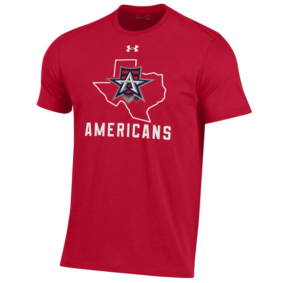 Allen Americans UA Texas Logo Tee - Red