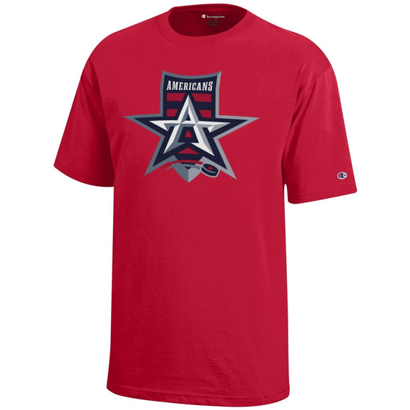 Allen Americans Youth Tee Red-Shield
