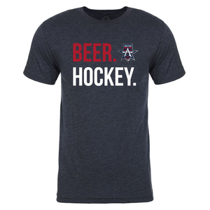 Allen Americans Beer Hockey Tee - Navy